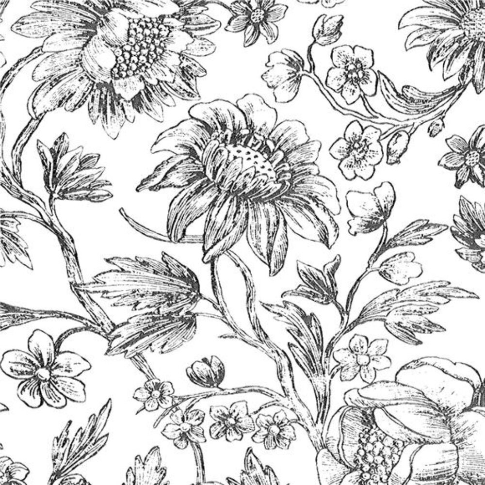 Black and White Floral Wallpaper Peel and Stick Contact Paper for